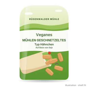 Illustration: Rügenwalder Mühle Veganes Mühlen Geschnetzeltes Typ Hähnchen, 180-g-Packung