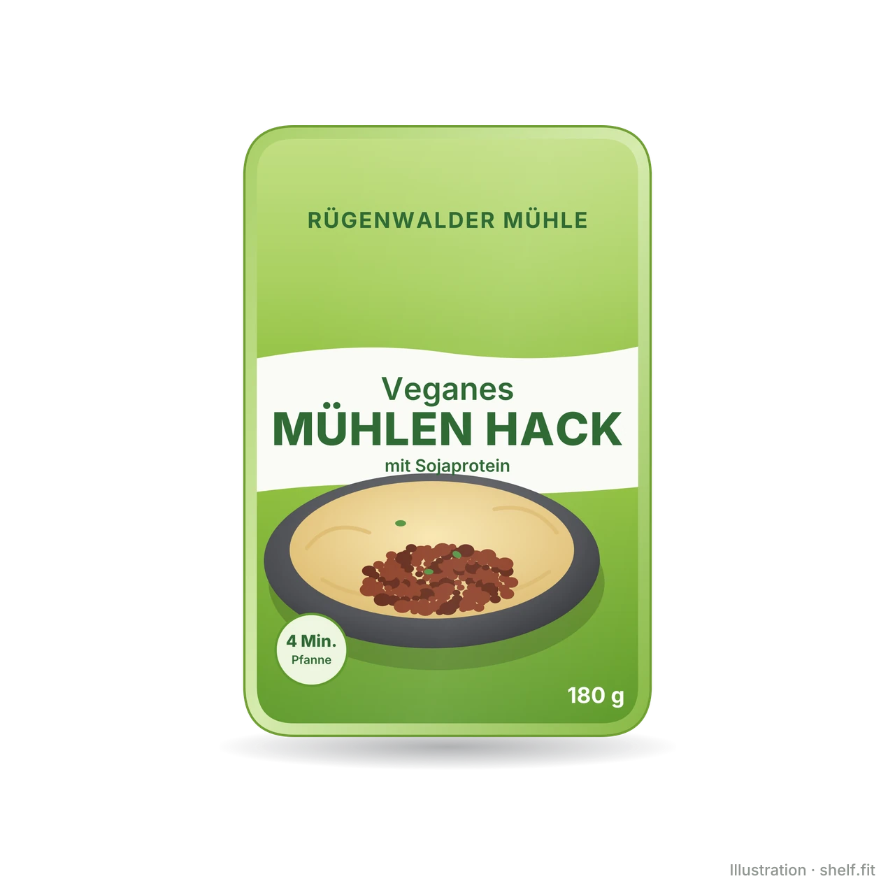 Illustration: Schale Rügenwalder Mühle Veganes Mühlen Hack, 180 g