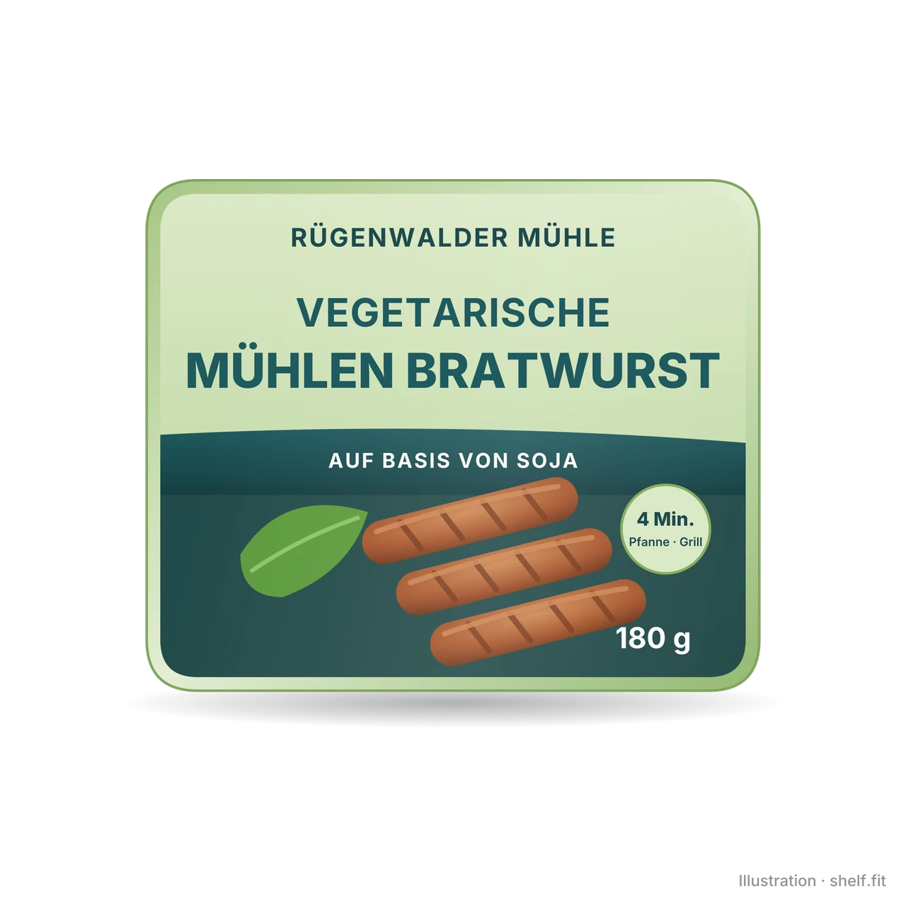 Illustration: Schale Rügenwalder Mühle Vegetarische Mühlen Bratwurst, 180 g
