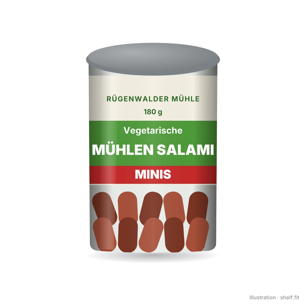 Illustration: Vegetarische Mühlen Salami Minis