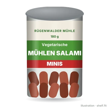 Illustration: Vegetarische Mühlen Salami Minis