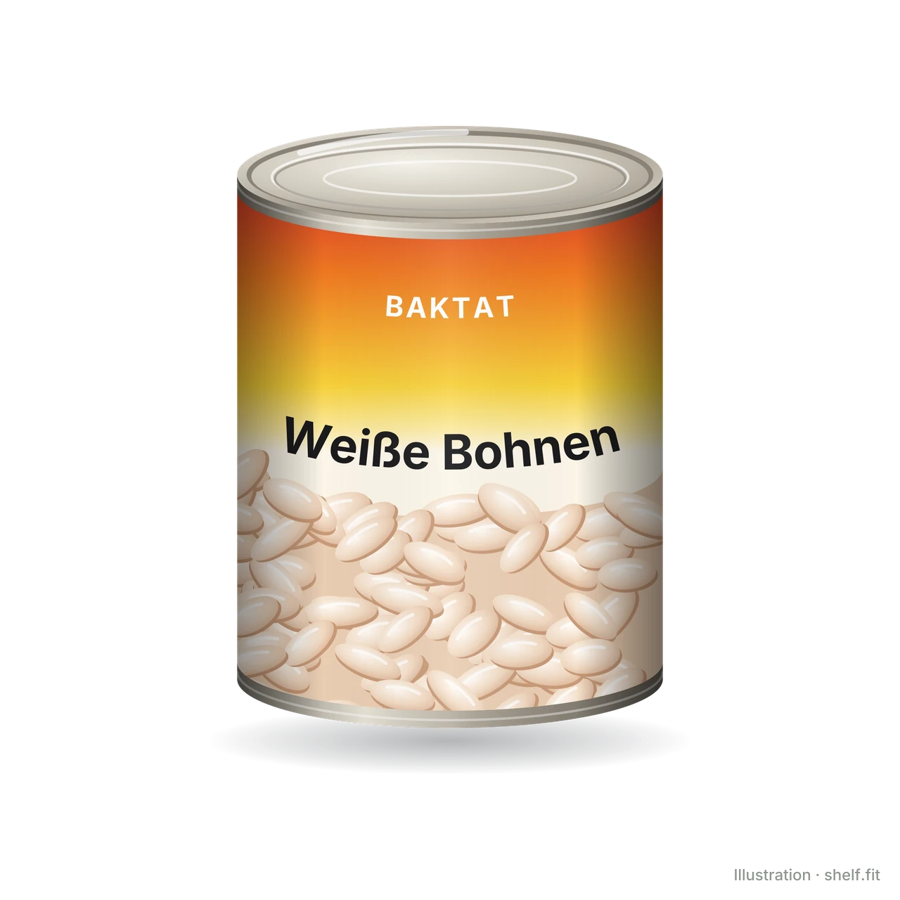 Illustration: Dose Baktat Weiße Bohnen, 800-g-Dose
