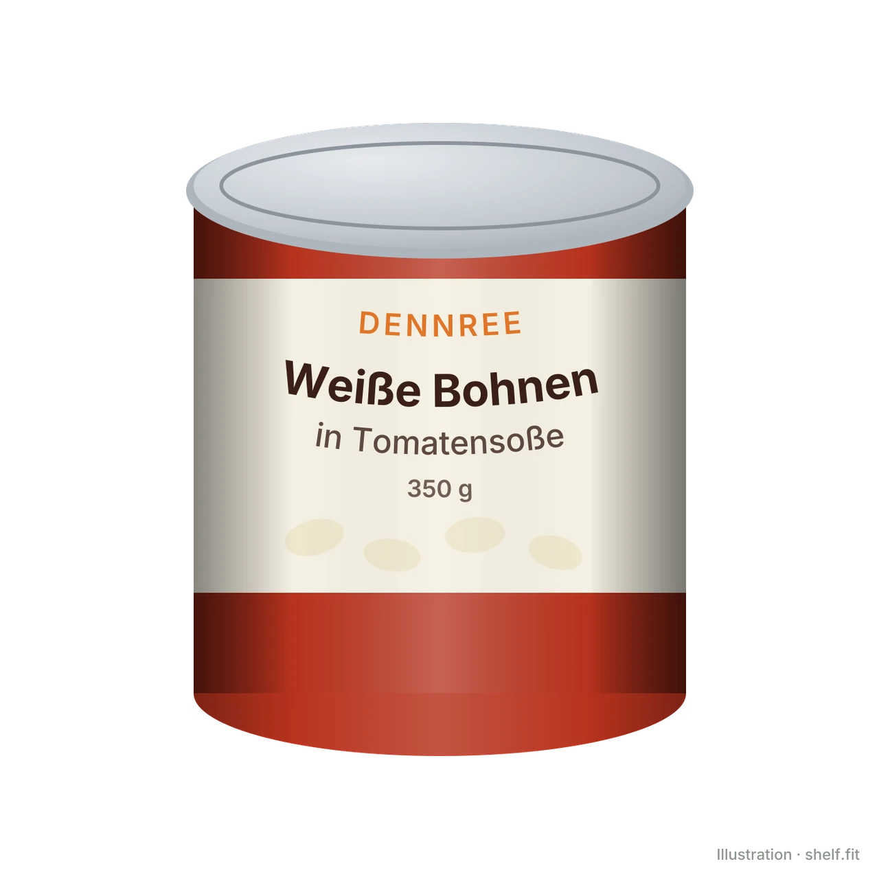 Illustration: Weiße Bohnen in Tomatensoße