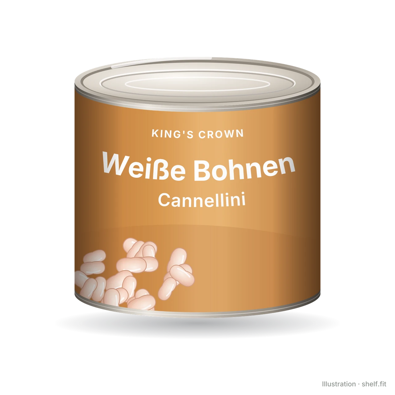 Illustration: Dose King's Crown Weiße Bohnen Cannellini