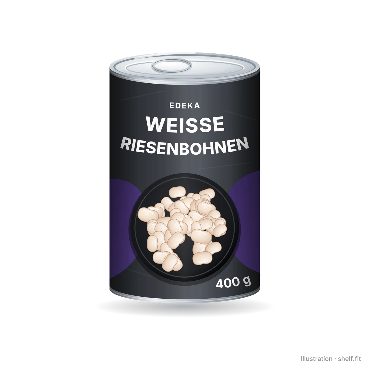 Illustration: Dose EDEKA Weiße Riesenbohnen, 400-g-Dose