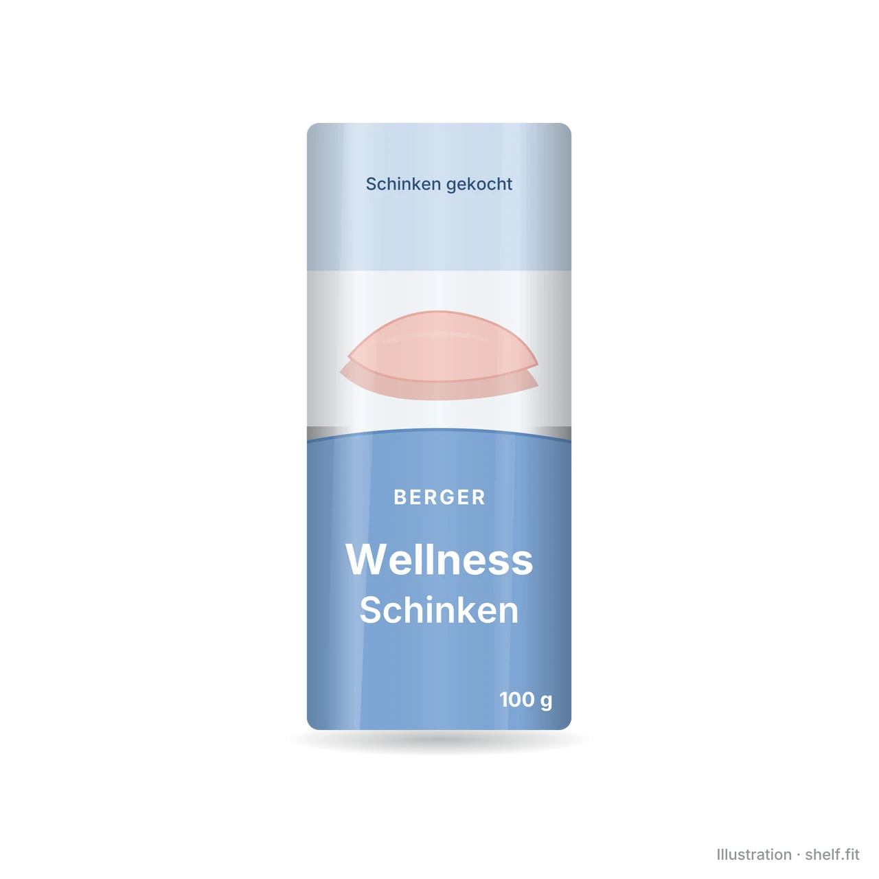 Illustration: Packung Berger Wellness Schinken, 100 g