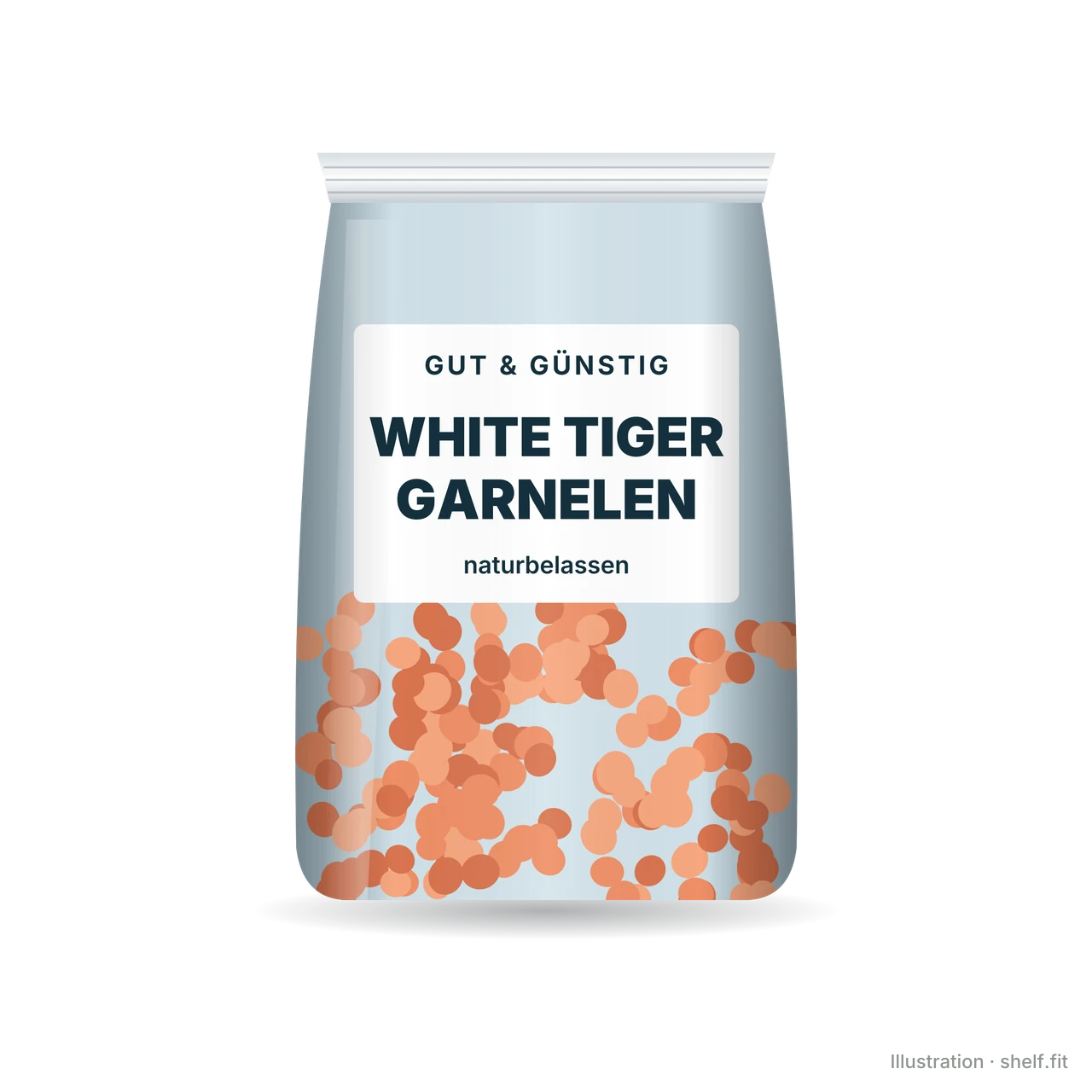 Illustration: White Tiger Garnelen naturbelassen