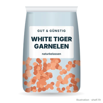Illustration: White Tiger Garnelen naturbelassen