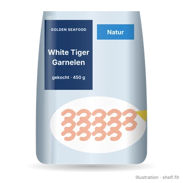 Illustration: White Tiger Garnelen Natur, gekocht
