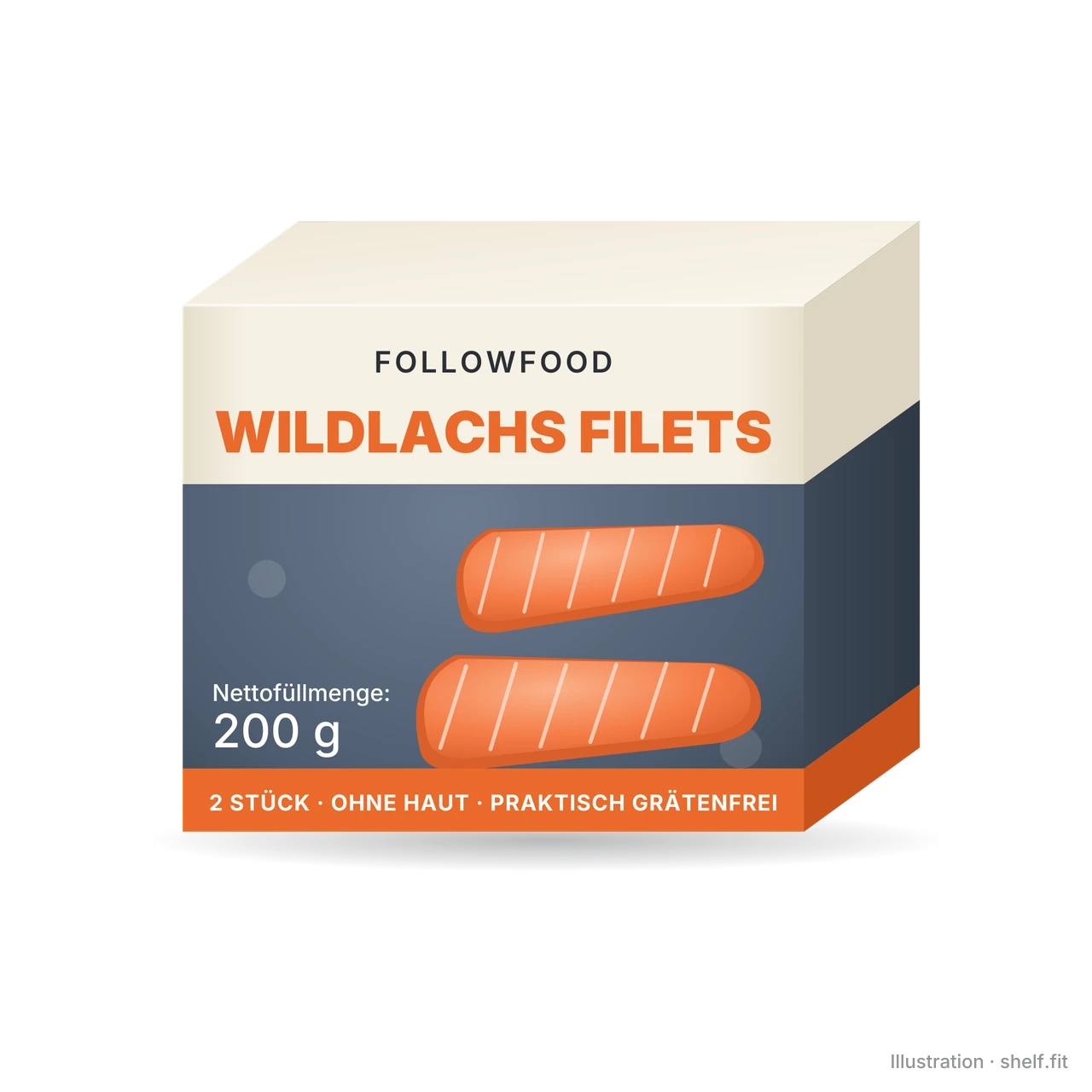 Illustration: followfood MSC Wild Salmon Fillets pack, 200 g