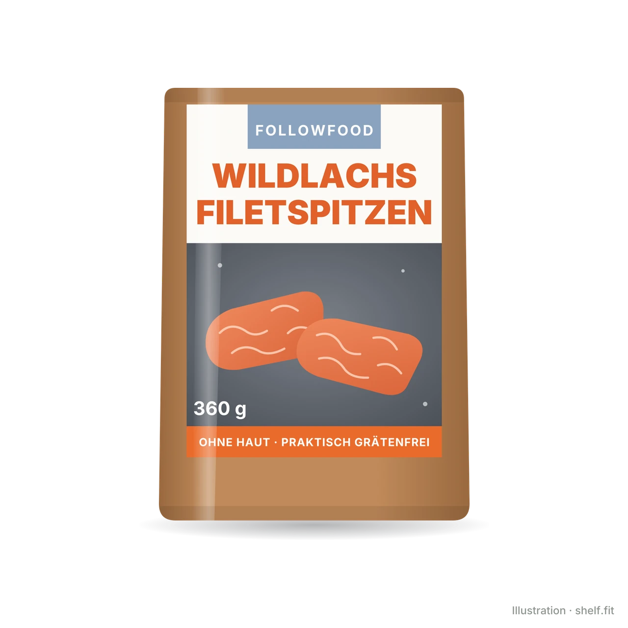Illustration: Wildlachs Filetspitzen