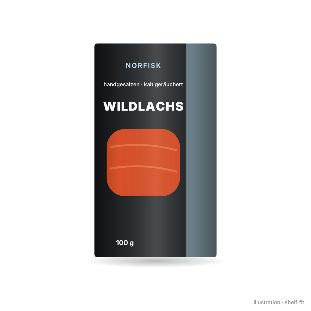 Illustration: Wildlachs kalt geräuchert