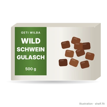 Illustration: Tiefkühlpackung geti wilba Wildschweingulasch, 500 g